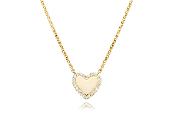 14K Diamond Heart Necklace by Miss Mimi