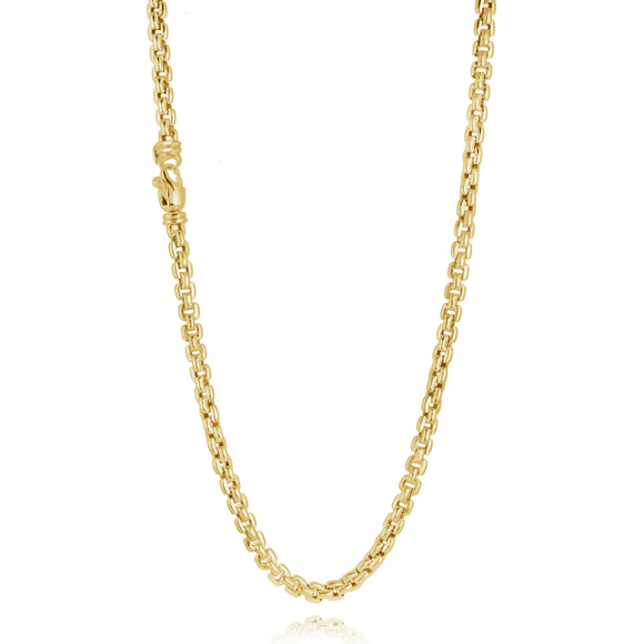 Gold Plated Rounded Cube Necklace by Miss Mimi