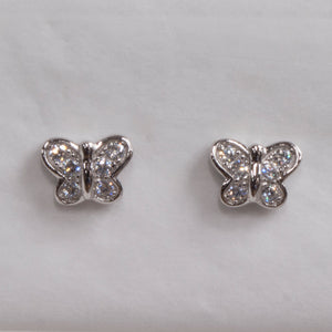 Sterling Silver Butterfly Stud Earrings by Miss Mimi