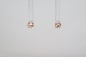 14k Rose Gold Diamond Earrings Availabel at The Vault Fine Jewellery 