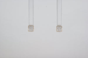 10k Yellow Gold Stud Diamond Earrings Availabel at The Vault Fine Jewellery 
