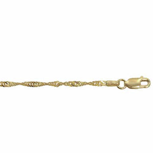 10K Yellow Gold Singapore Link Chain | 20"