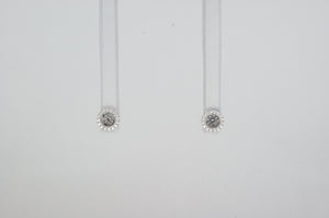 14k White Gold Diamond Earrings Availabel at The Vault Fine Jewellery 