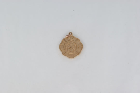 Yellow Gold Fire Dept Pendant Availabel at The Vault Fine Jewellery 