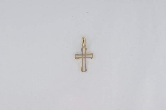 10k Yellow & White Gold Cross Crucifix Availabel at The Vault Fine Jewellery 