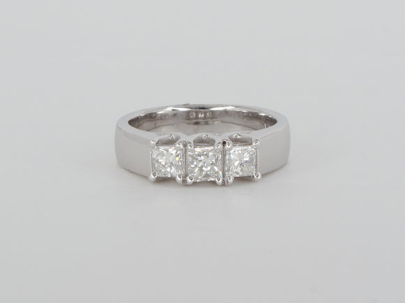 Princess Trinity 14k White Gold Diamond Ring Availabel at The Vault Fine Jewellery 