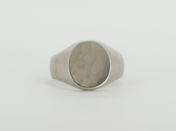 10k White Gold Signet Ring Availabel at The Vault Fine Jewellery 