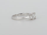 18K White Gold Princess Cut Diamond Trinity Ring