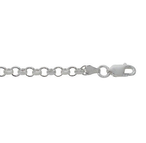 14K White Gold Rolo Link Chain | 18"