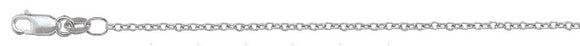 14K White Gold Cable Link Chain | 18