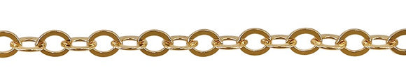 14K Gold Fine Rounded Rolo Chain 20