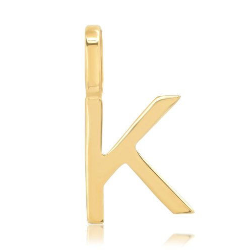 10K Yellow Gold Initial 'K' Pendant