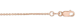 Rose Gold Plated Sterling Silver Cable Chain 20"