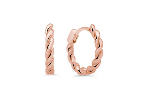 10K Rose Gold New Huggie Earrings