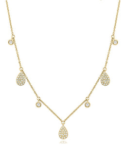 14K Diamond Teardrop Necklace by Miss Mimi