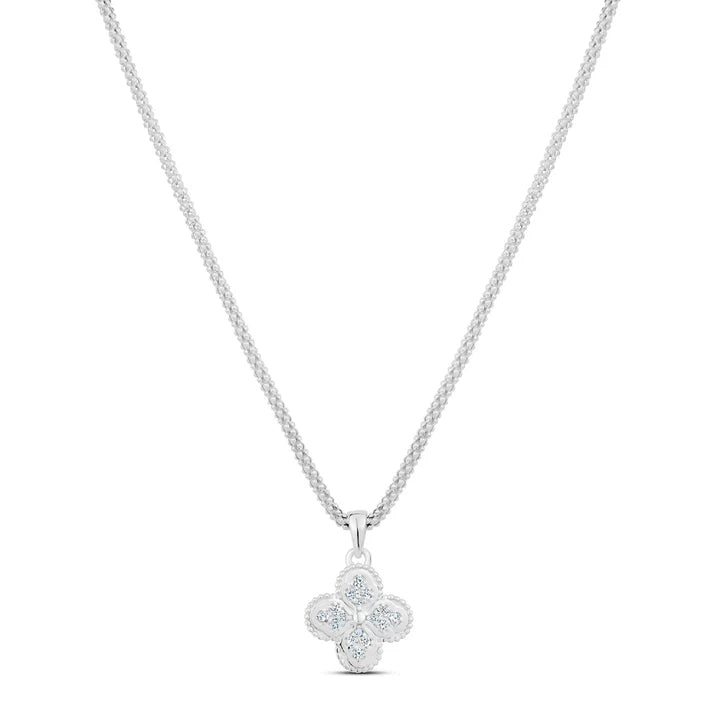 Heritage Clover Necklace in White by Miss Mimi
