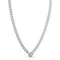 Miss Mimi Sterling Silver Rounded Fancy Equestrian Square Link Necklance