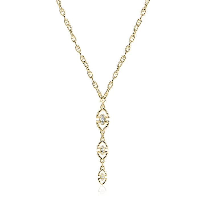 Heritage Lariat Necklace in Yellow by Miss Mimi