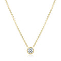 6mm Bezel Drop Necklace in Yellow by Miss Mimi