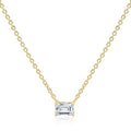 Miss Mimi 4mm Emerald Drop Necklace in Yellow