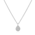 Heritage Pear Dew Drop Necklace in White by Miss Mimi