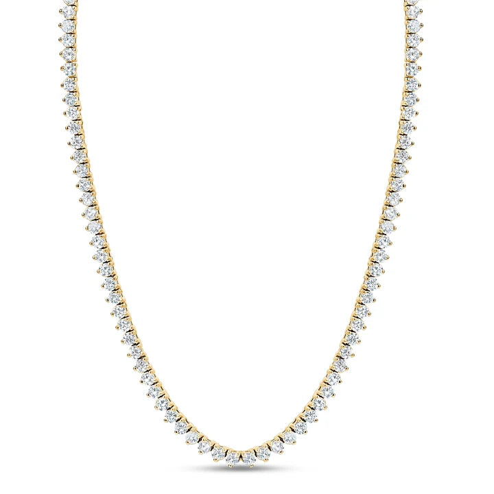 3 Prongs 2.5mm Tennis Necklace in Yellow by Miss Mimi