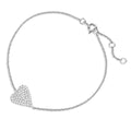 Sharp Heart Bracelet in White by Miss Mimi
