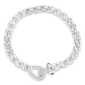 Equestrian Square Link Bracelet in White by Miss Mimi