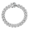 Rounded Fancy Equestrian Square Link Bracelet in White by Miss Mimi
