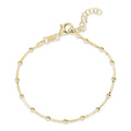 Sterling Silver Bead Bracelet in Yellow by Miss Mimi