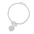 Miss Mimi New Heart Toggle Bracelet in White