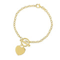 Miss Mimi New Heart Toggle Gold Plated Bracelet