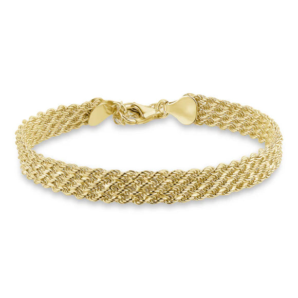 Classic Flat Mesh Bracelet in Yellow by Miss Mimi