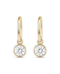 14K Yellow Gold Lab Diamond Bezel Drop Earrings by Miss Mimi | 1.0ctw
