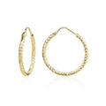Small Diamond Cut Hoops In Yellow by Miss Mimi