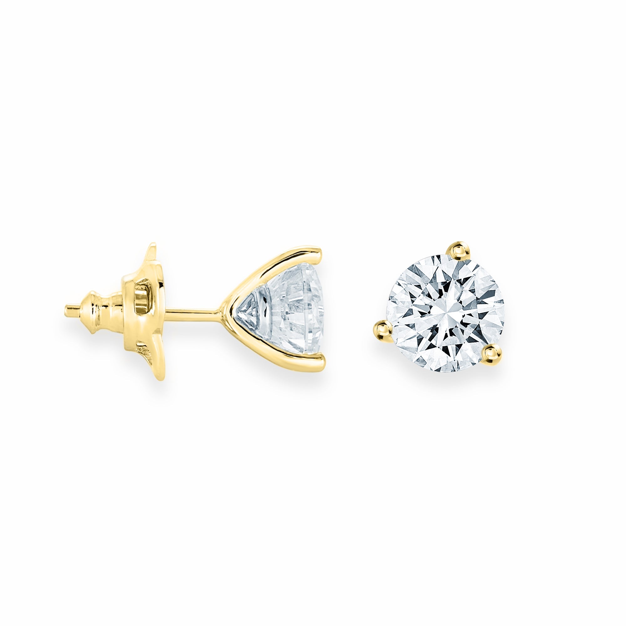 0.75CT Martini Studs in Yellow by Miss Mimi