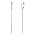 Bar Drop Earrings in White by Miss Mimi