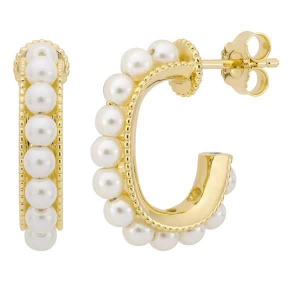 Pearl Couture Huggies in Yellow in Miss Mimi