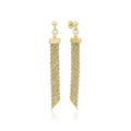 Long Mesh Earrings in Yellow by Miss Mimi