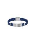Hugo Boss "Dylan" Blue Braided Leather Bracelet