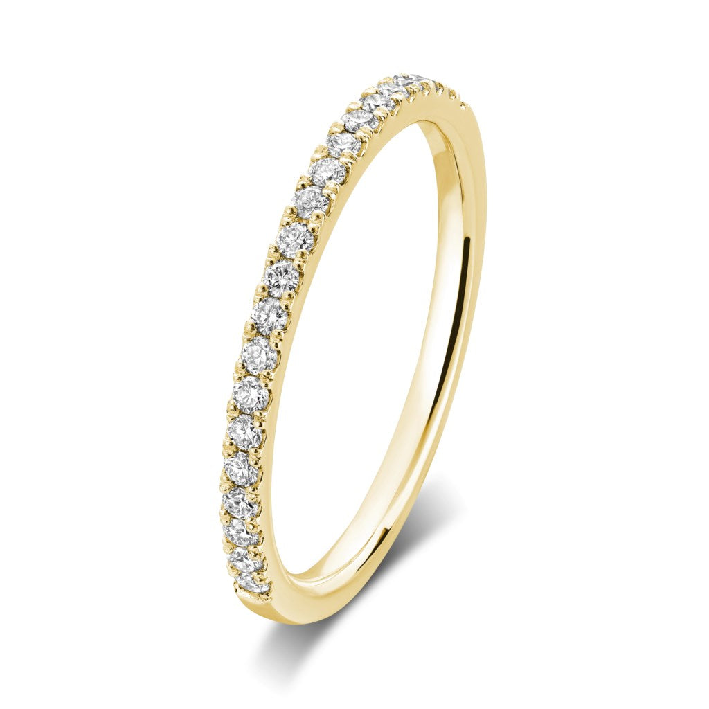 14K Yellow Gold Lab Grown Diamond Band
