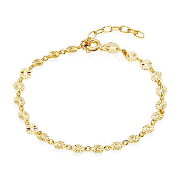 18K Gold Plated Sterling Silver Petal Bracelet  by Reign