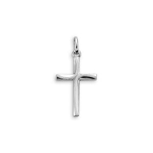 10K White Gold Cross Pendant