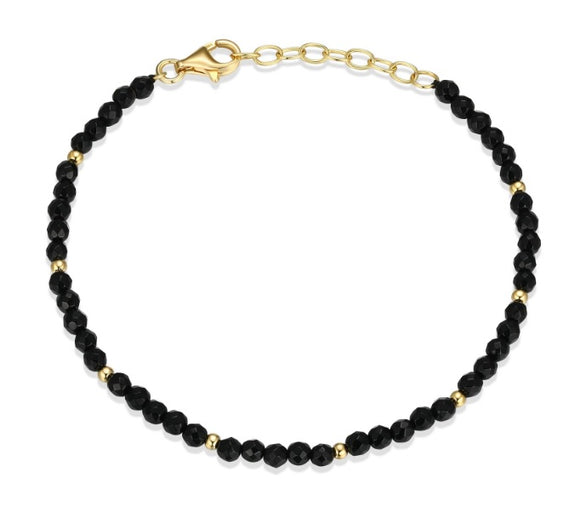 3mm Black Agate Bracelet by Reign
