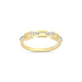 Gold Plated Lab Grown Diamond Stacker Ring by Monte Luna