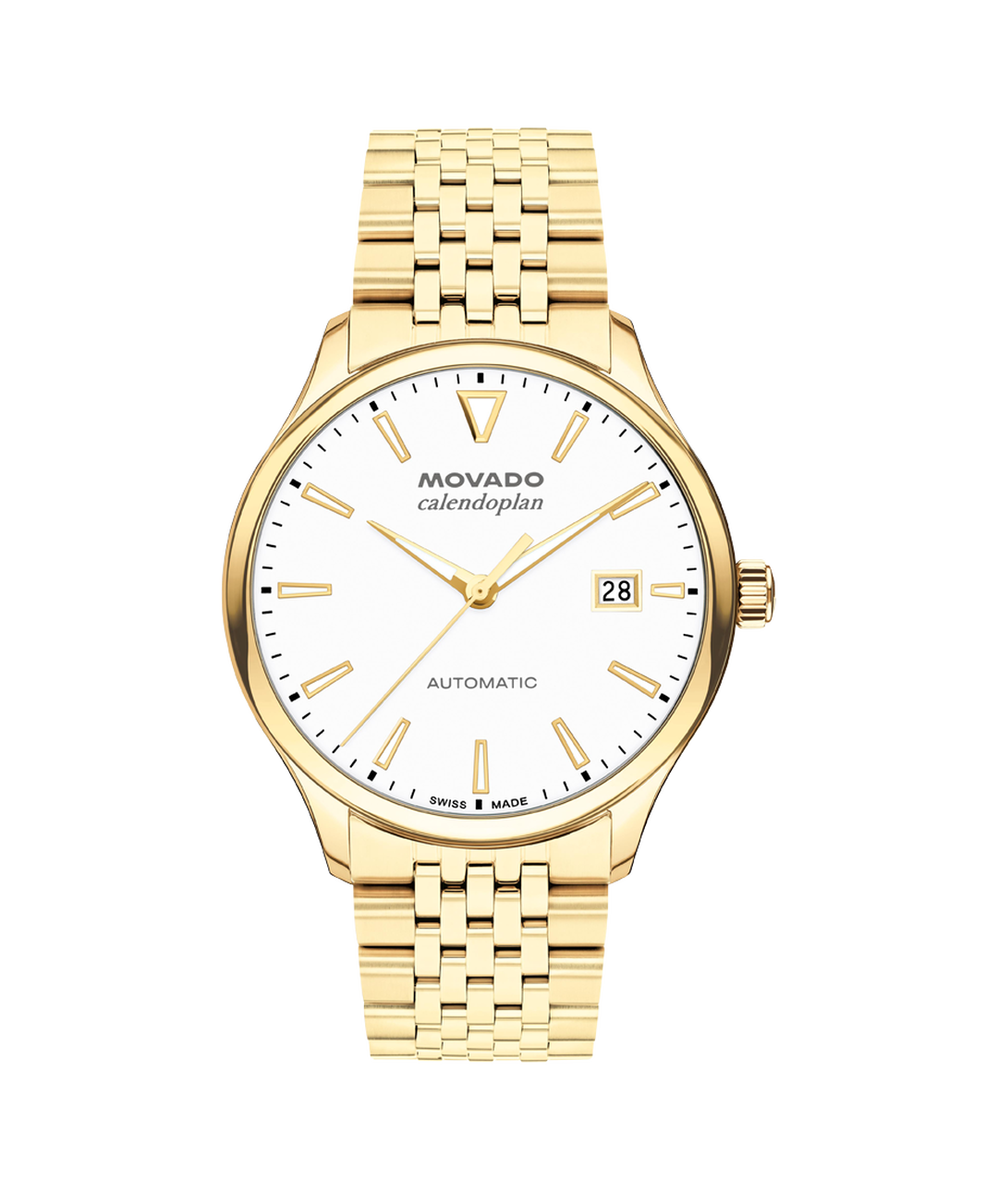 Movado Heritage Calendoplan Gold Plated Men's Watch