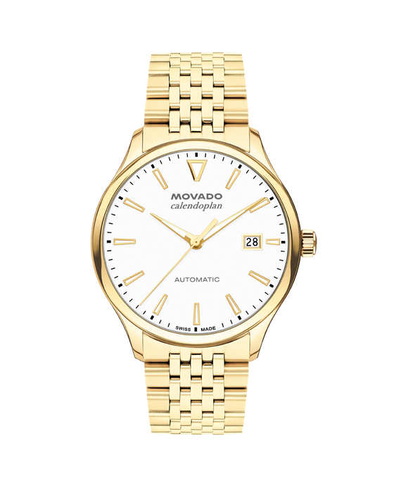 Movado Heritage Calendoplan Gold Plated Men's Watch