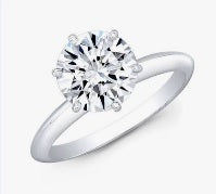 Platinum 1.08Ct. Lab Diamond Solitaire Engagement Ring