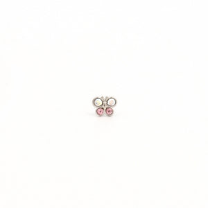 14K White Gold Butterfly STUDEX Studs