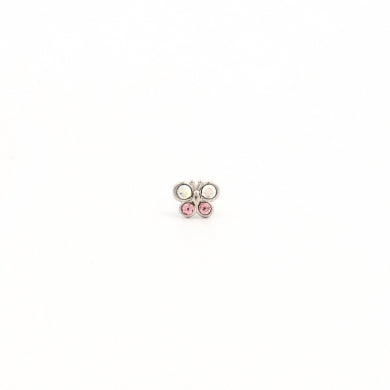 14K White Gold Butterfly STUDEX Studs